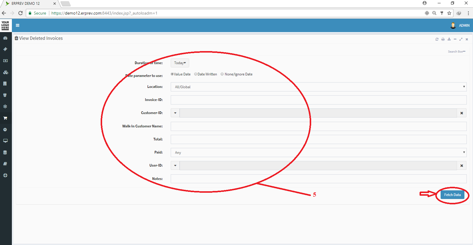 View Deleted Invoices