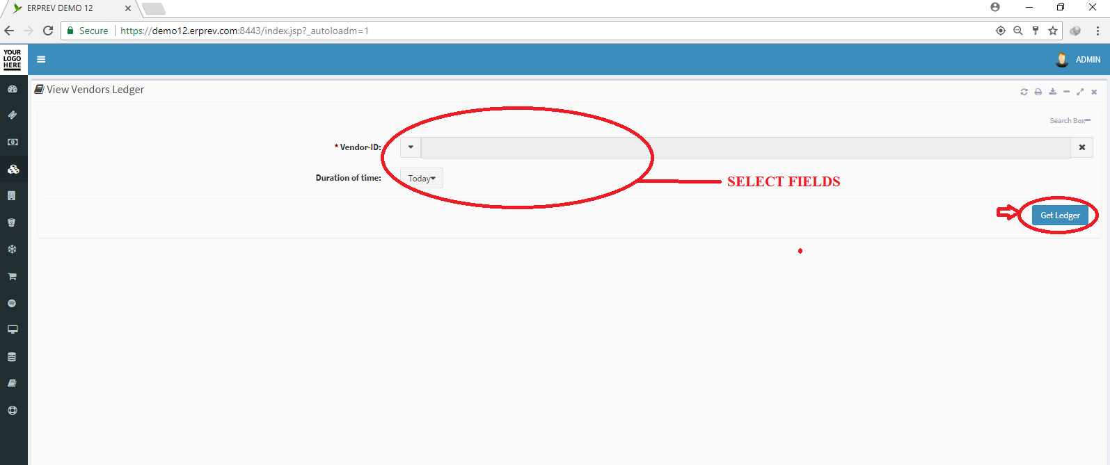 View Vendor or Supplier Ledger