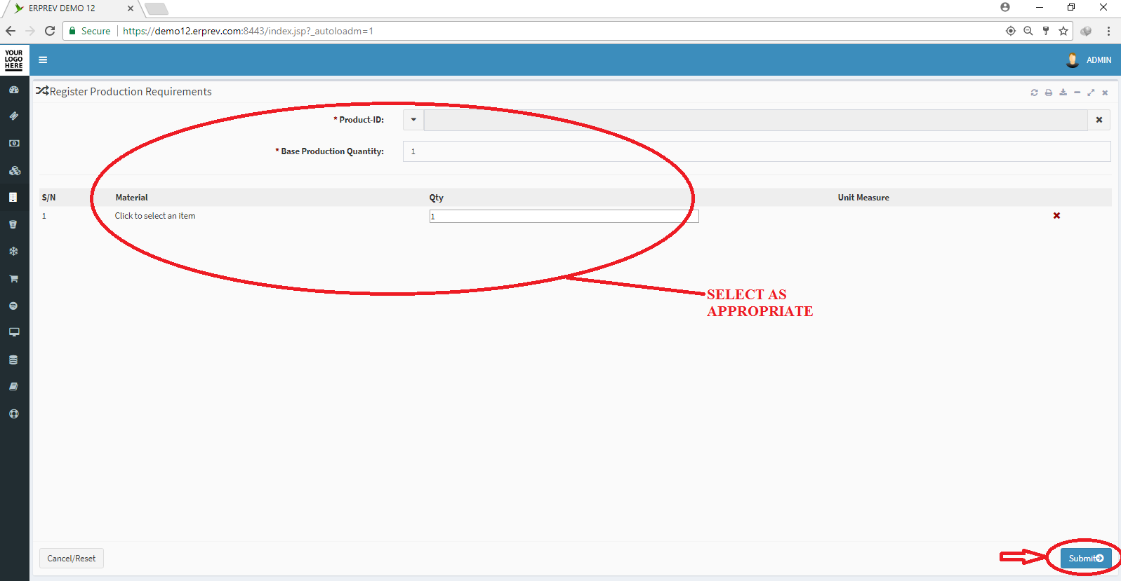 HOW TO REGISTER PRODUCTION REQUIREMENTS